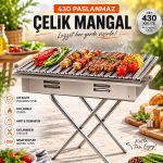 Canper Katlanır Ayaklı Paslanmaz Mangal