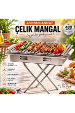 Canper Katlanır Ayaklı Paslanmaz Mangal