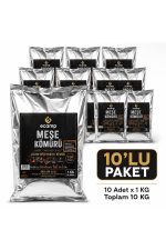 ECamp Doğal Meşe Mangal Kömürü Hazır Reşo Yakıtlı 1 KG x 10 Adet – Toplam 10 KG