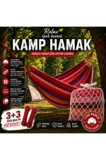 TuğraÇelik İpek Hamak KRT-1005 Kamp Hamağı - Gabardin Dokuma Pamuk 135x260 cm 200 kg Taşıma - Görsel 2
