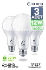 RUBATO 12 Watt Beyaz Şarjlı LED Ampul 2 Adet - Görsel 4